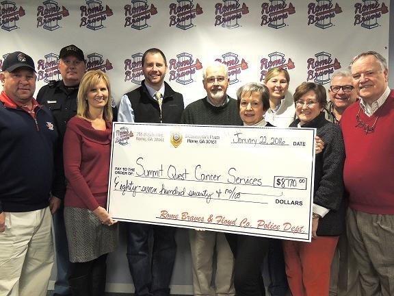 Local Police / Rome Braves Raise Money for Cancer Service