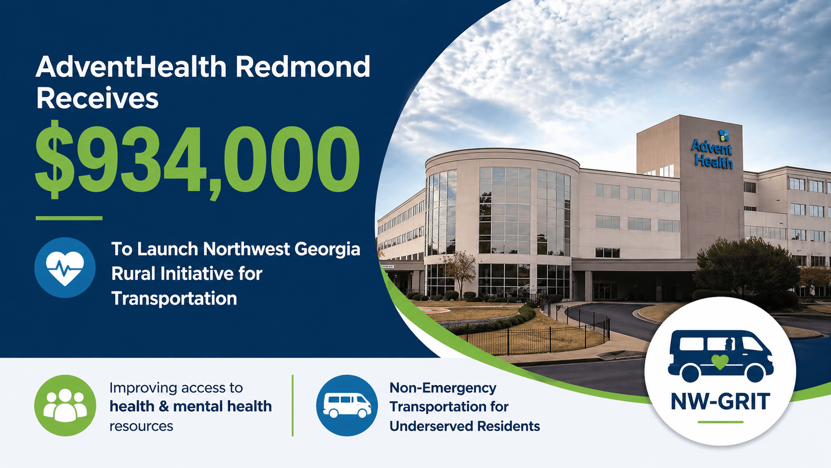 AdventHealth Redmond Receives $934,000 For Rural Transportation ...