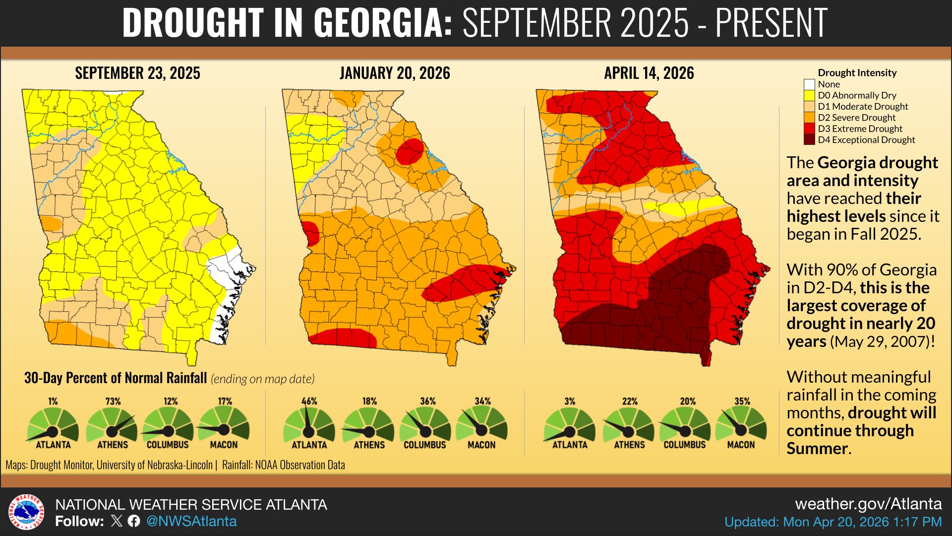 Drought Conditions Worsen Across Georgia, Including Northwest Region ...